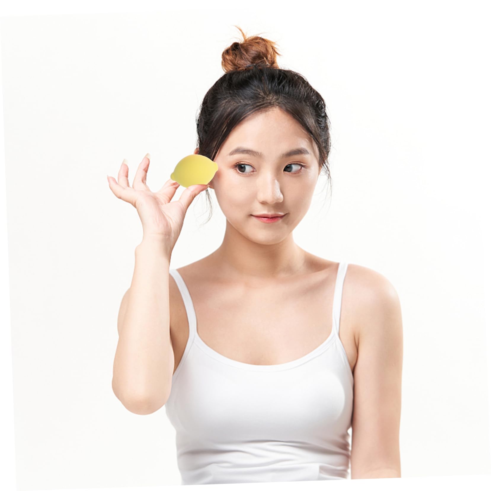 Didiseaon 20 Pz di bellezza di frutta a quadrati spugna crema soffio di cipria impastatrici Piumini da cipria portatili piumini cosmetici per ragazze