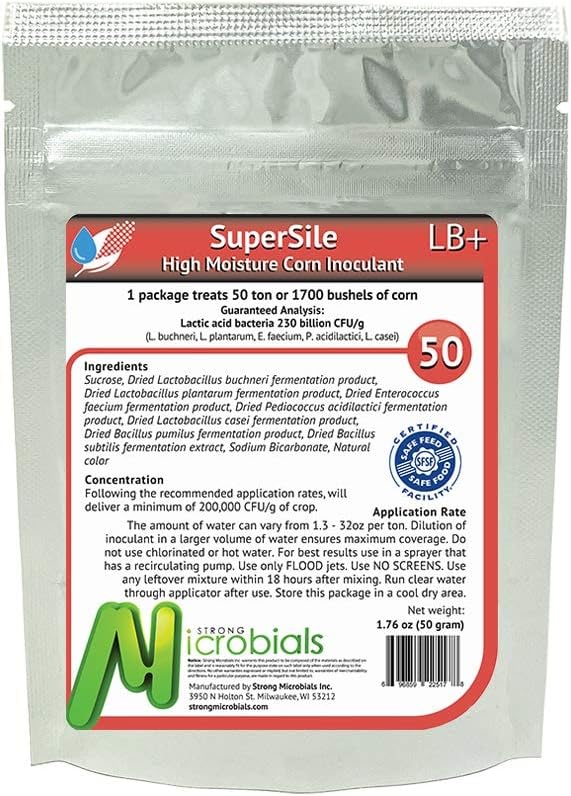 High Moisture Corn Inoculant +LB (L. buchneri), 50 Ton Treatment