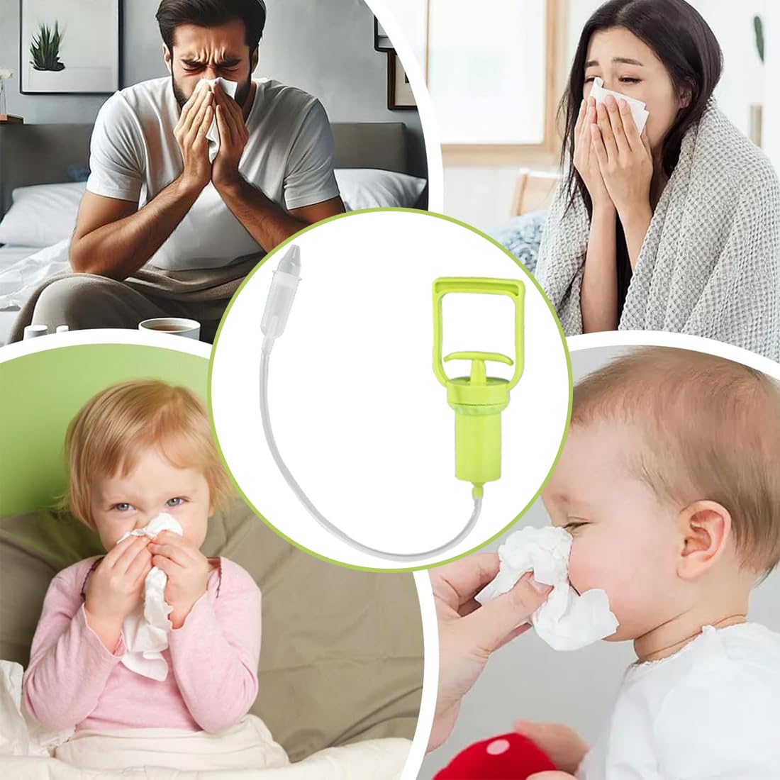 Mouche-Bébé Portable, Pompe d'Aspiration Manuelle Puissante, Soulagement Congestion