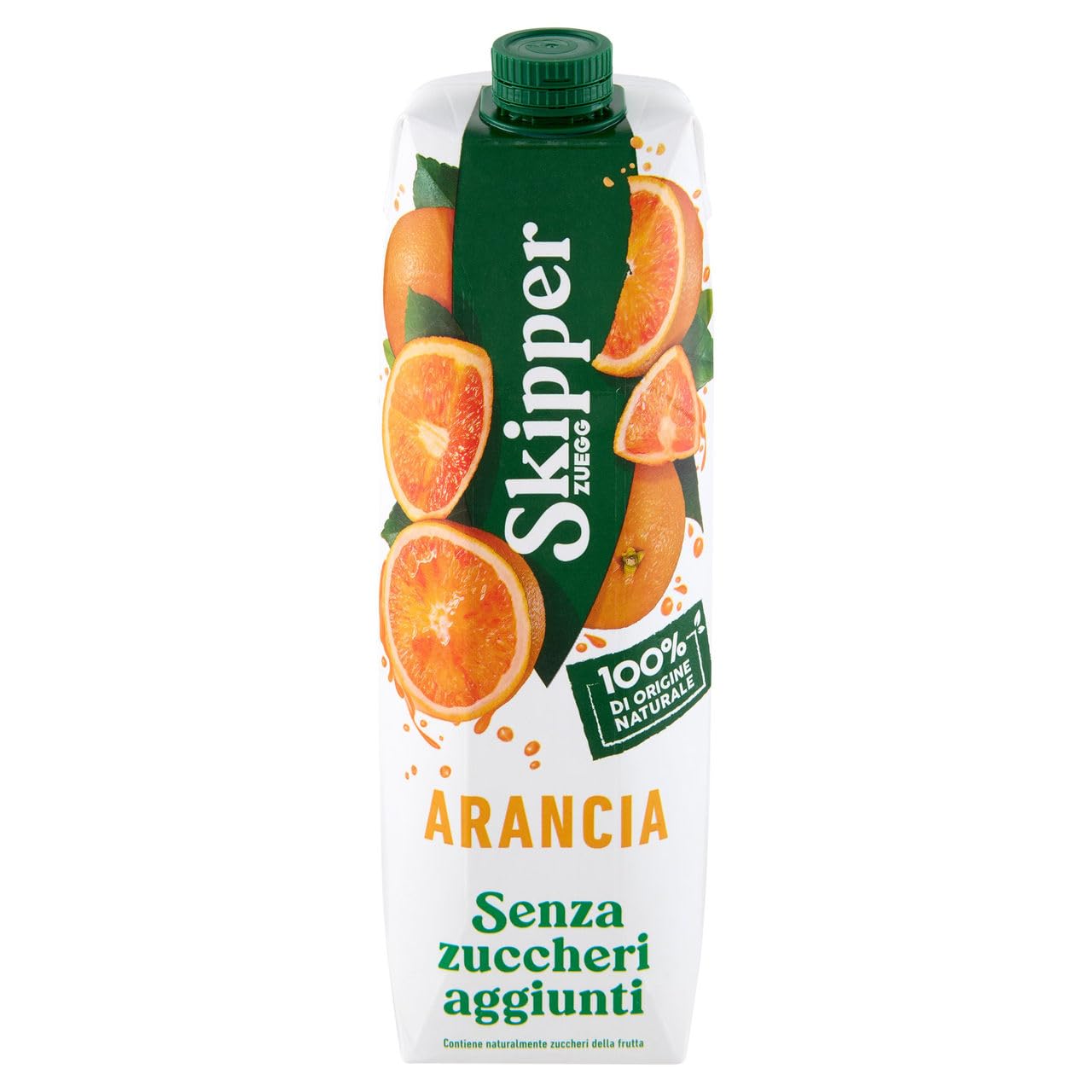 Skipper Arancia Senza Zuccheri Aggiunti, Succo Naturale, 1L, Confezione da 12 Brick