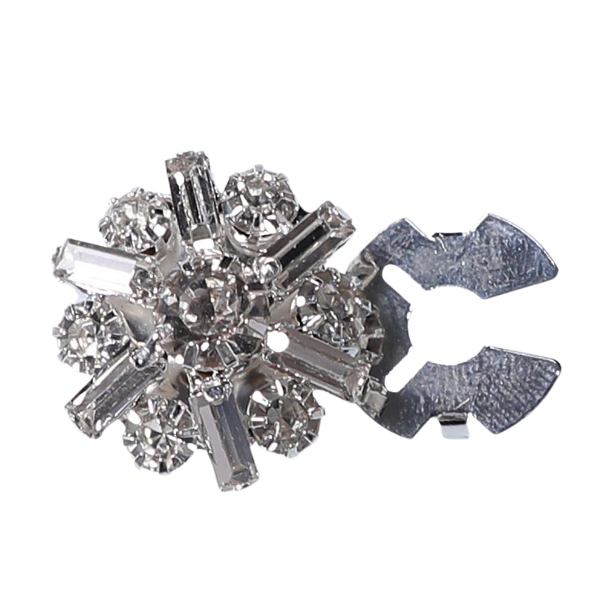 POABXYHD Clip-On Button Covers for Formal and Dress Shirts, Tuxedos, Elegant Rhinestone Cufflink Covers, Decorative Water Rhinestone Design