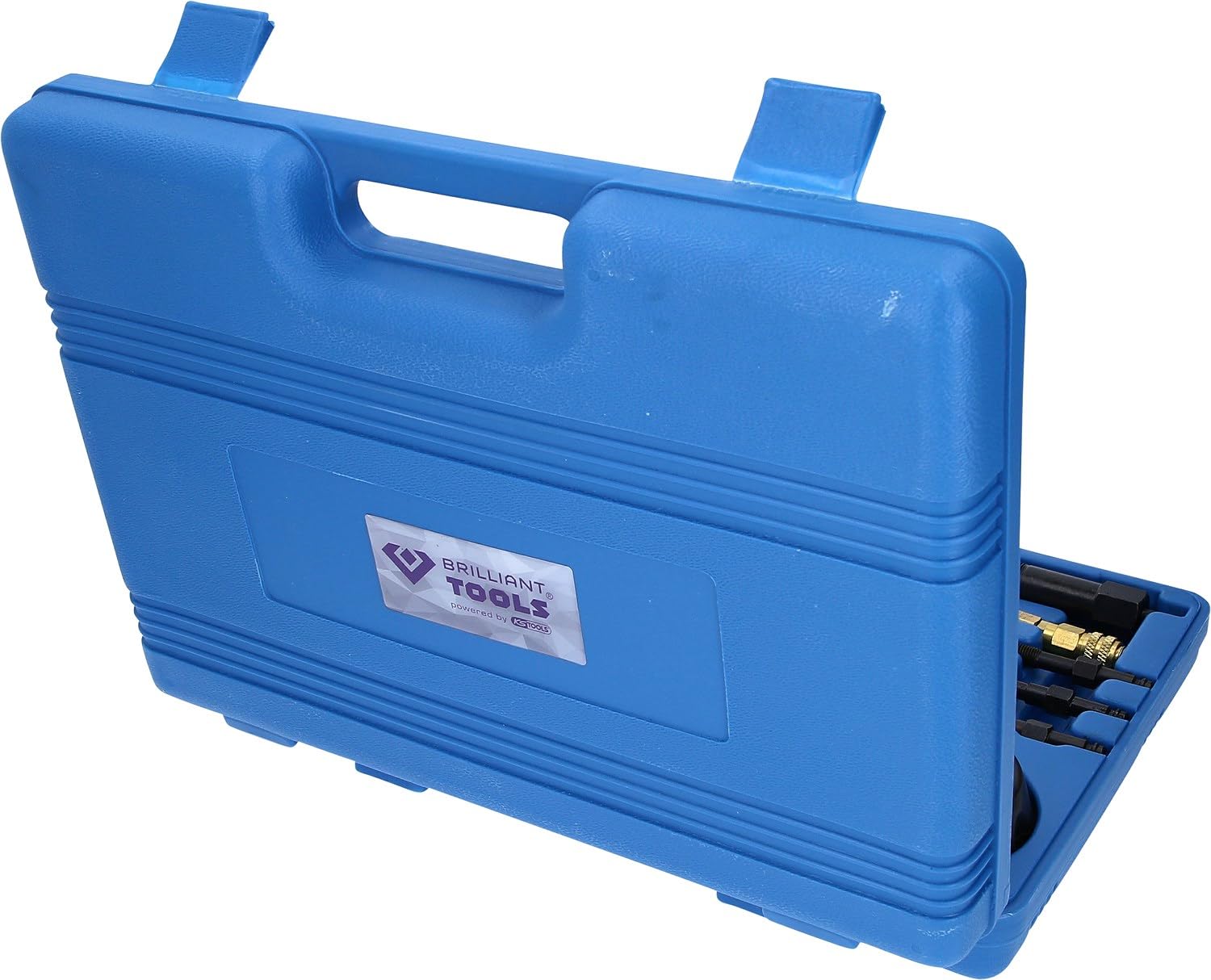 BRILLIANT TOOLS BT581000 Juego de comprobador de compresión para motores diésel, 18 pzs [Powered by KS TOOLS]