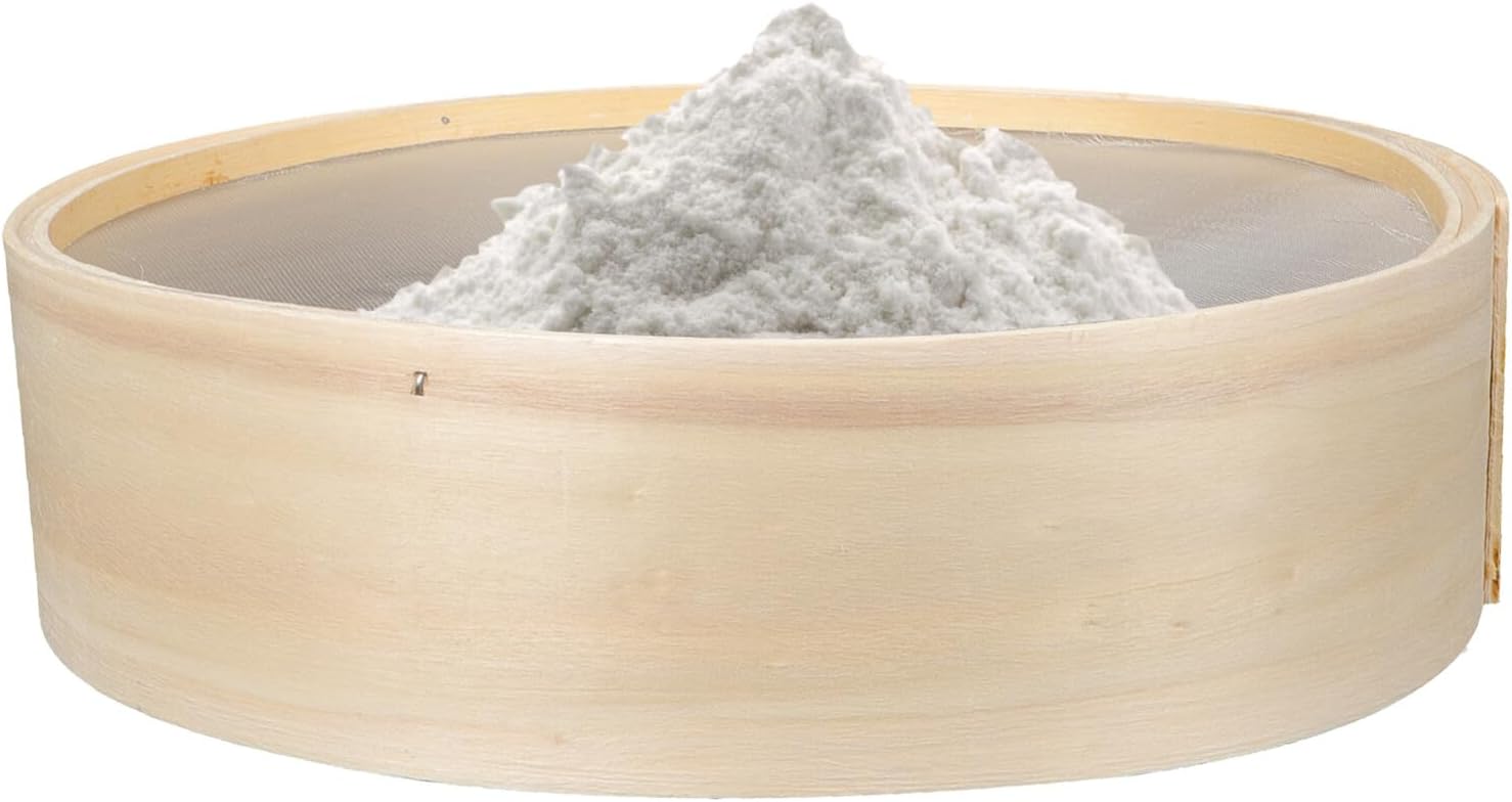 Wooden Flour Sieve round Shape Fine Mesh Sifter for Baking