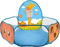 Piscina De Bolinhas Infantil c/Cesto De Basquete Girafinha