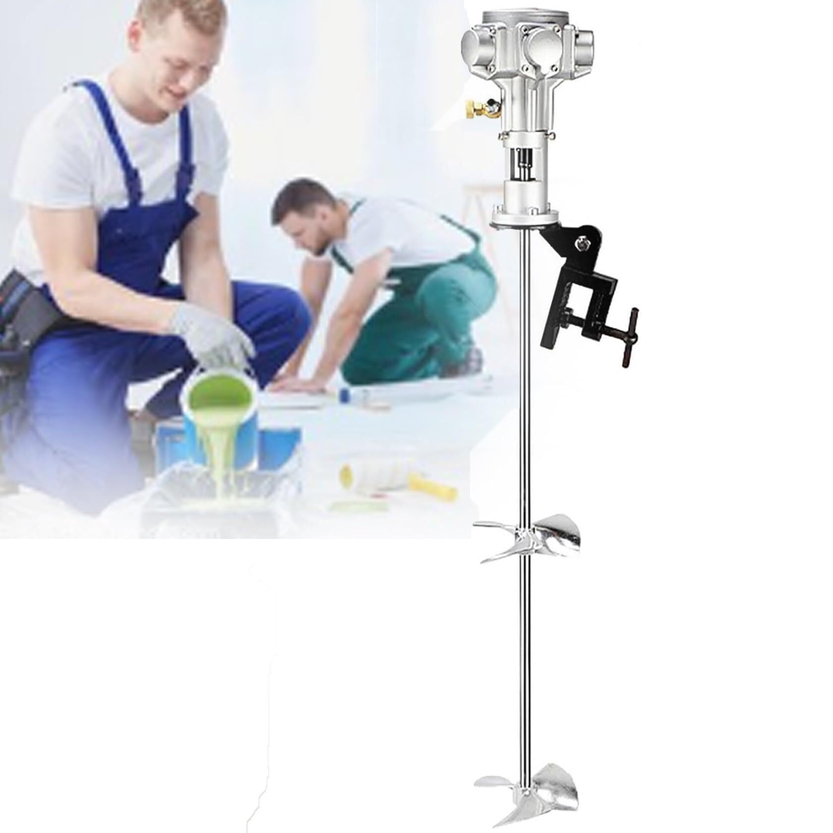 Jypiinfs One Color Paint Mixing Machine 55 Gallon Pneumatic Paint Mixer, 1/2Hp Bung Mount Tank Barrel Drum Mixer | Pneumatic Bracket Mixer,Stand Air Agitator