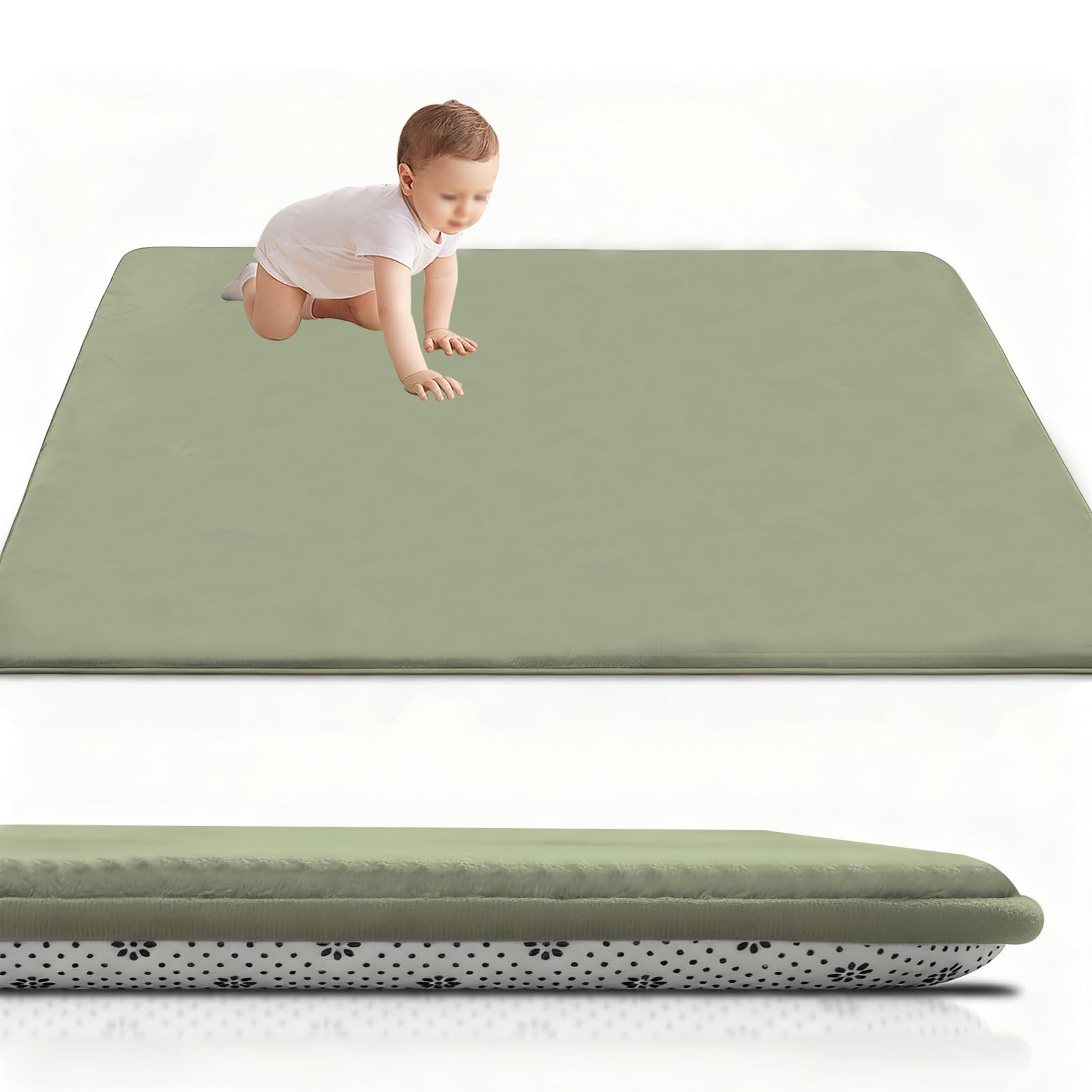 Tappeto Gioco Bambini 200 x 400 cm 3cm Extra Spesso Tappeto Gioco Neonato Tummy Time Neonati, Tappetone Neonato Morbido, tappetone Bimbi gommato
