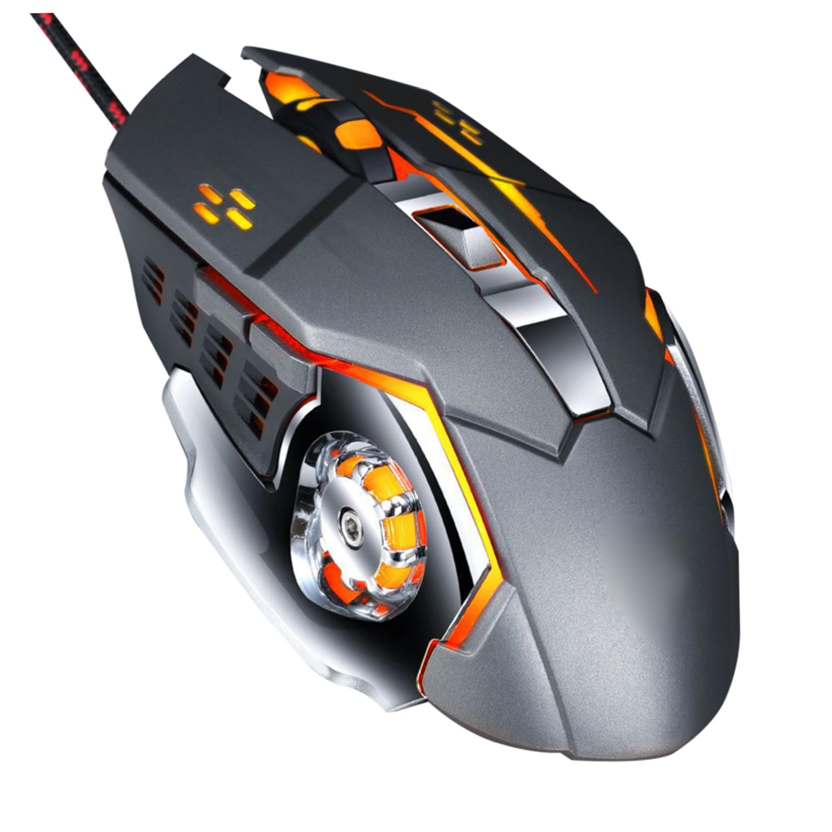 Uonlytech 1pezzi Mouse Cablato Usb Ergonomico Per Computer Da Ufficio Per Pc Desktop Laptop Argento