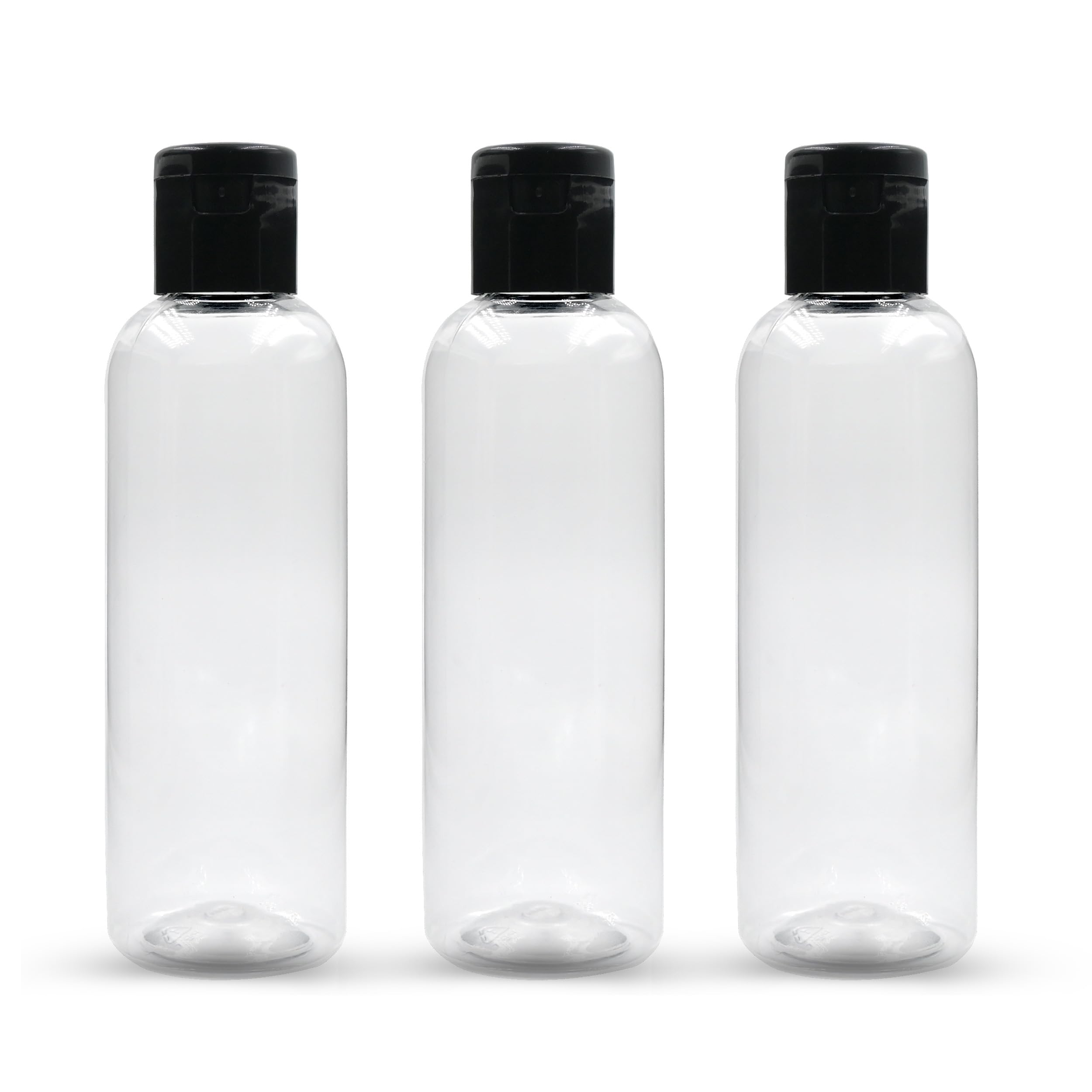 100ml Clear Empty PET/Plastic Round Bottles with Black Flip Top Cap and for Hair Oil, Ayurvedic Oil, Massage Oil | Lotions | Shampoo | Sanitizer | Refillable | Reusable (3)-image-46