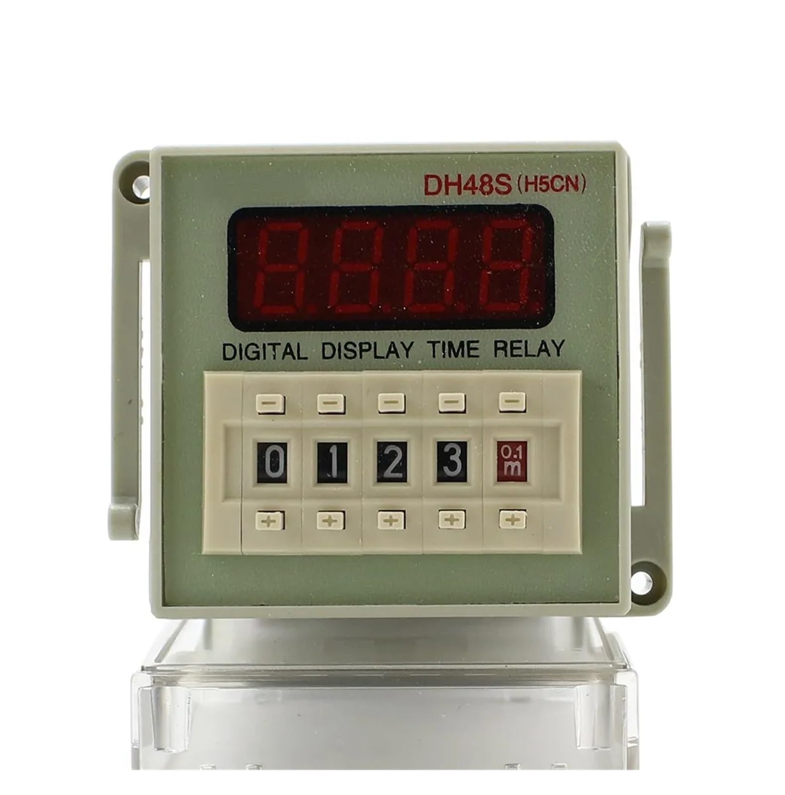 DH48S-1Z Digital LED Programmable Timer Time Relay Switch DH48S 0.01S-9999H DIN RAIL AC110V 220V DC 12V 24V with Socket Base NWPNLXEA(220V AC)