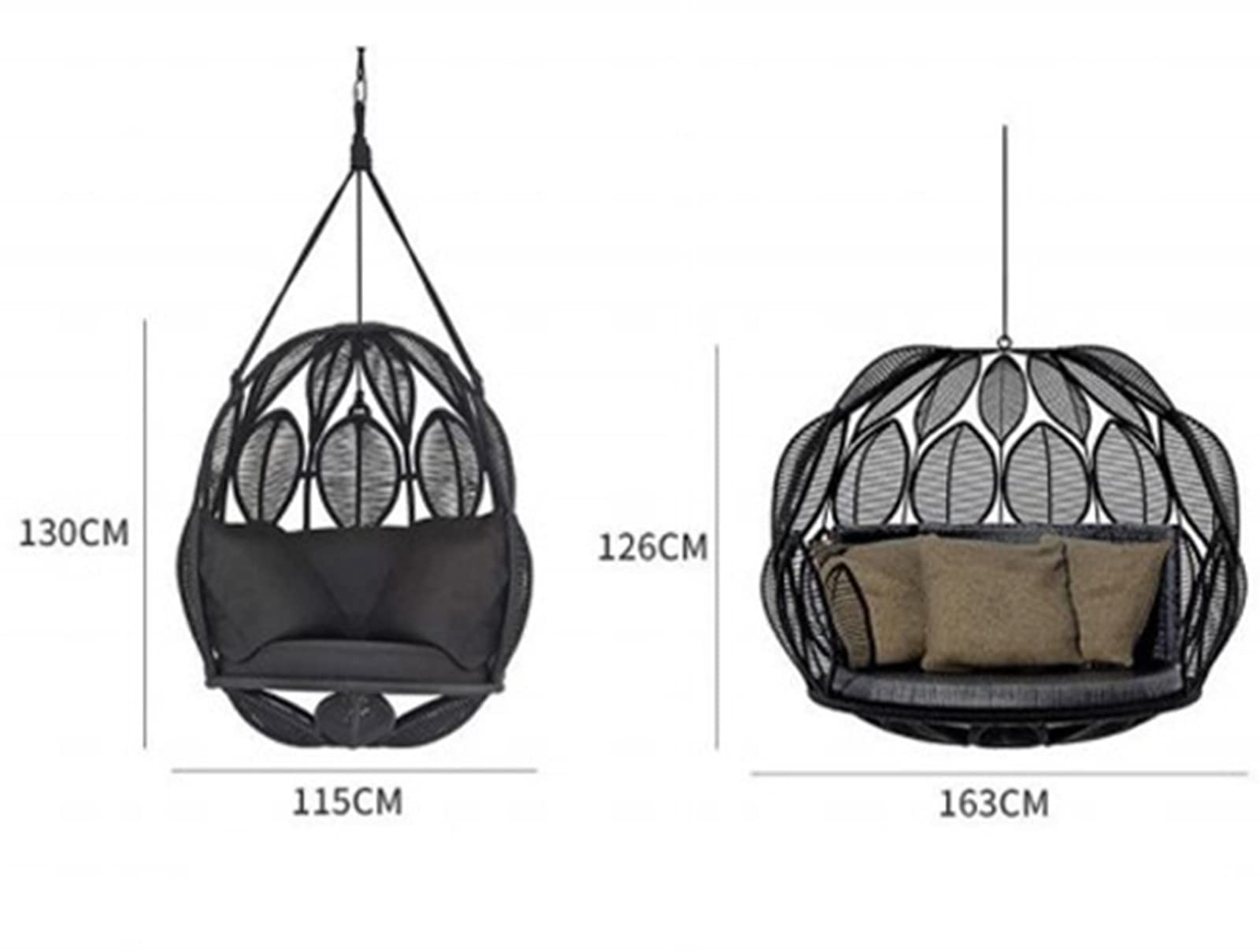 Hamaca colgante con soporte para interiores y exteriores, estilo moderno, capacidad de 330 libras