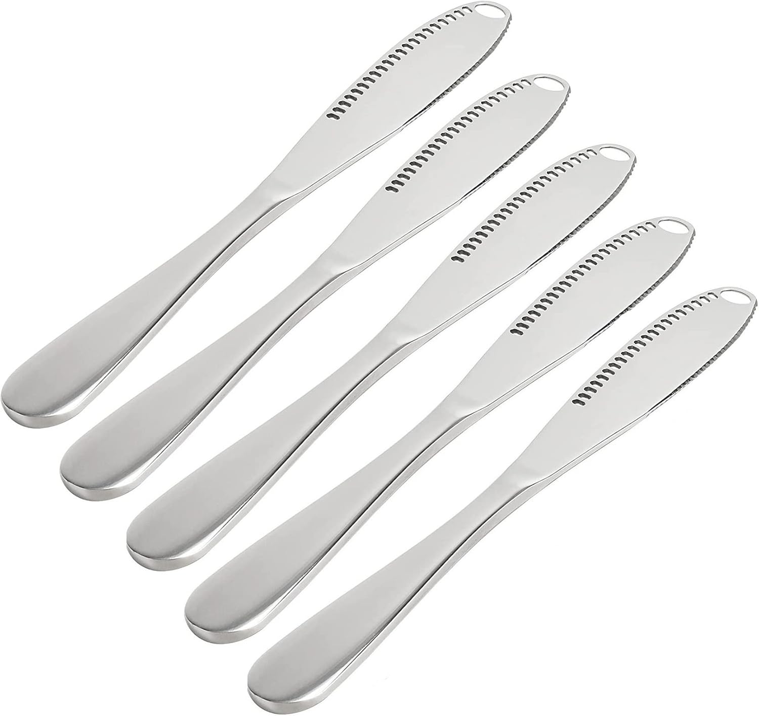 Lazooy 5 Pack Butter Spreader Knife with Holes Butter