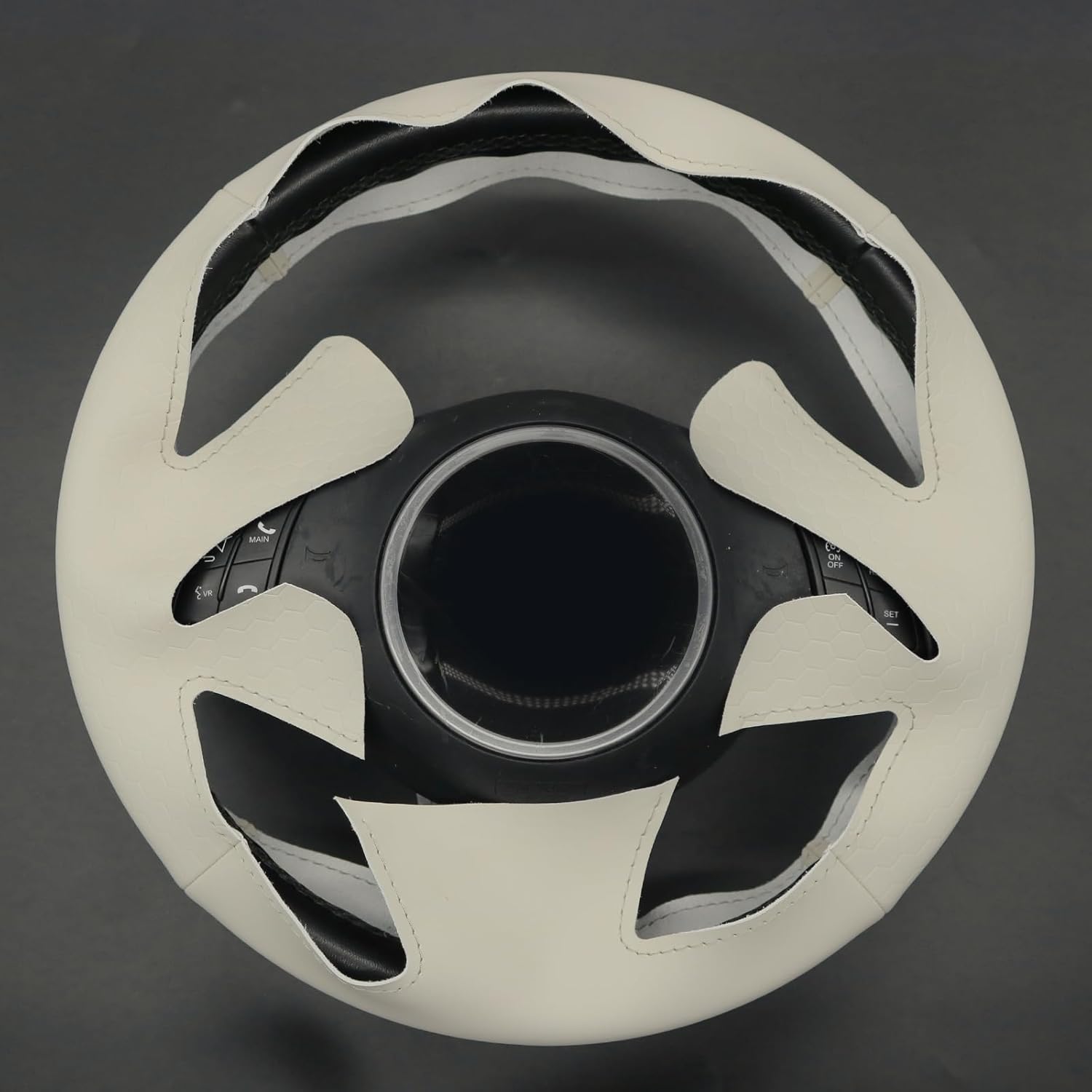 MEWANT Car Steering Wheel Cover for Fiat 500 2007-2015 Fiat 500e 2014-2018 Fiat 500C 2014-2017 Hand-Stitched Car Steering Wrap