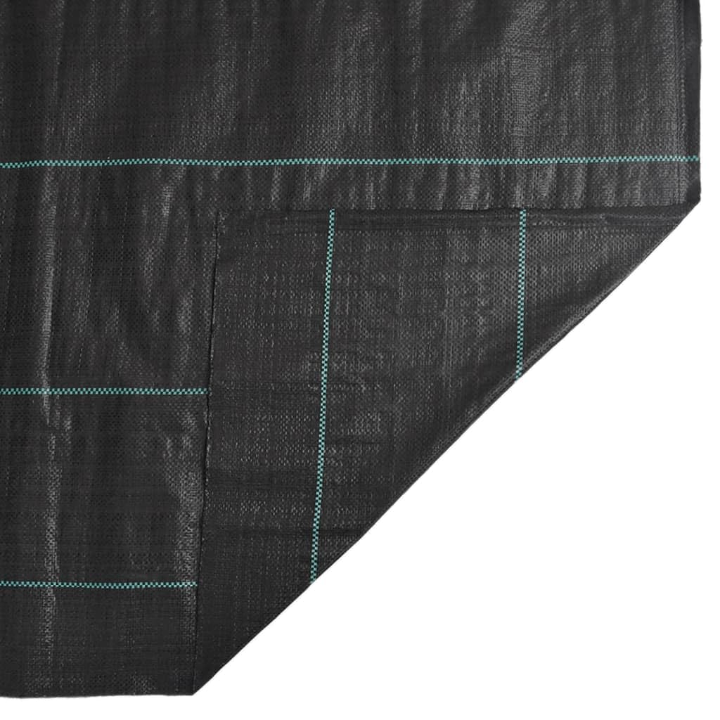 Unkrautvlies Schwarz 1x150 m aus reißfestem PP Gartenvlies, atmungsaktiv und wasserdurchlässig, Mulchvlies Bodengewebe für Hochbeet, Terrasse, Steingarten, Kiesbeet, Gewächshaus und Pflaster