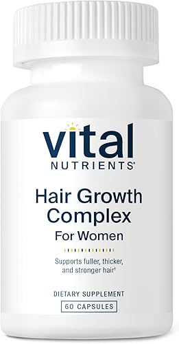 Vital Nutrients Complejo de vitaminas para el crecimiento del cabello para mujeres  Suplemento para el crecimiento del cabello soporta más completo,