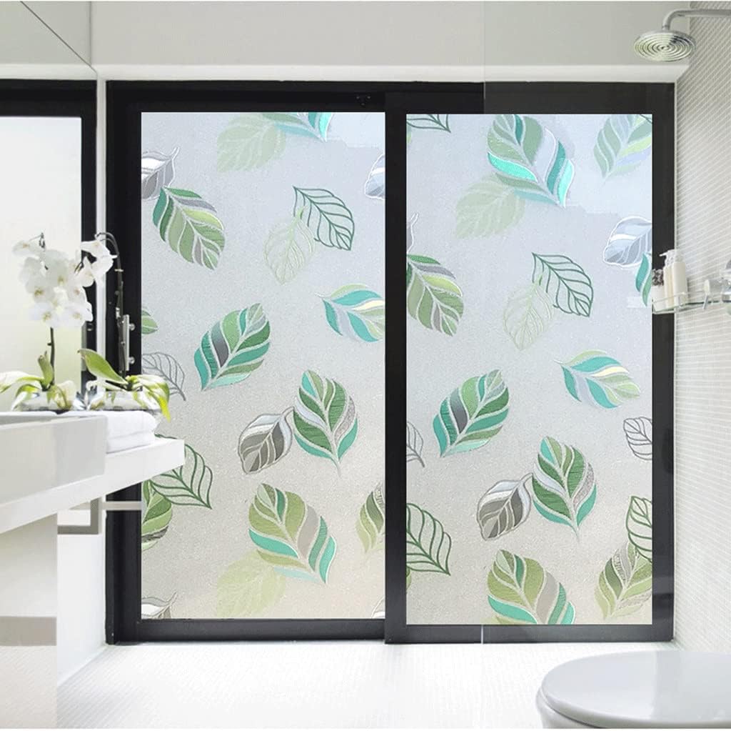 Window Privacy Film Window Film Home Decorative Window Film Glass Film Privacy Window Sticker No Glue Static Adhesion Heat Insulation Window Sticker Blackout Window Film Window Films(45cmx200cm)