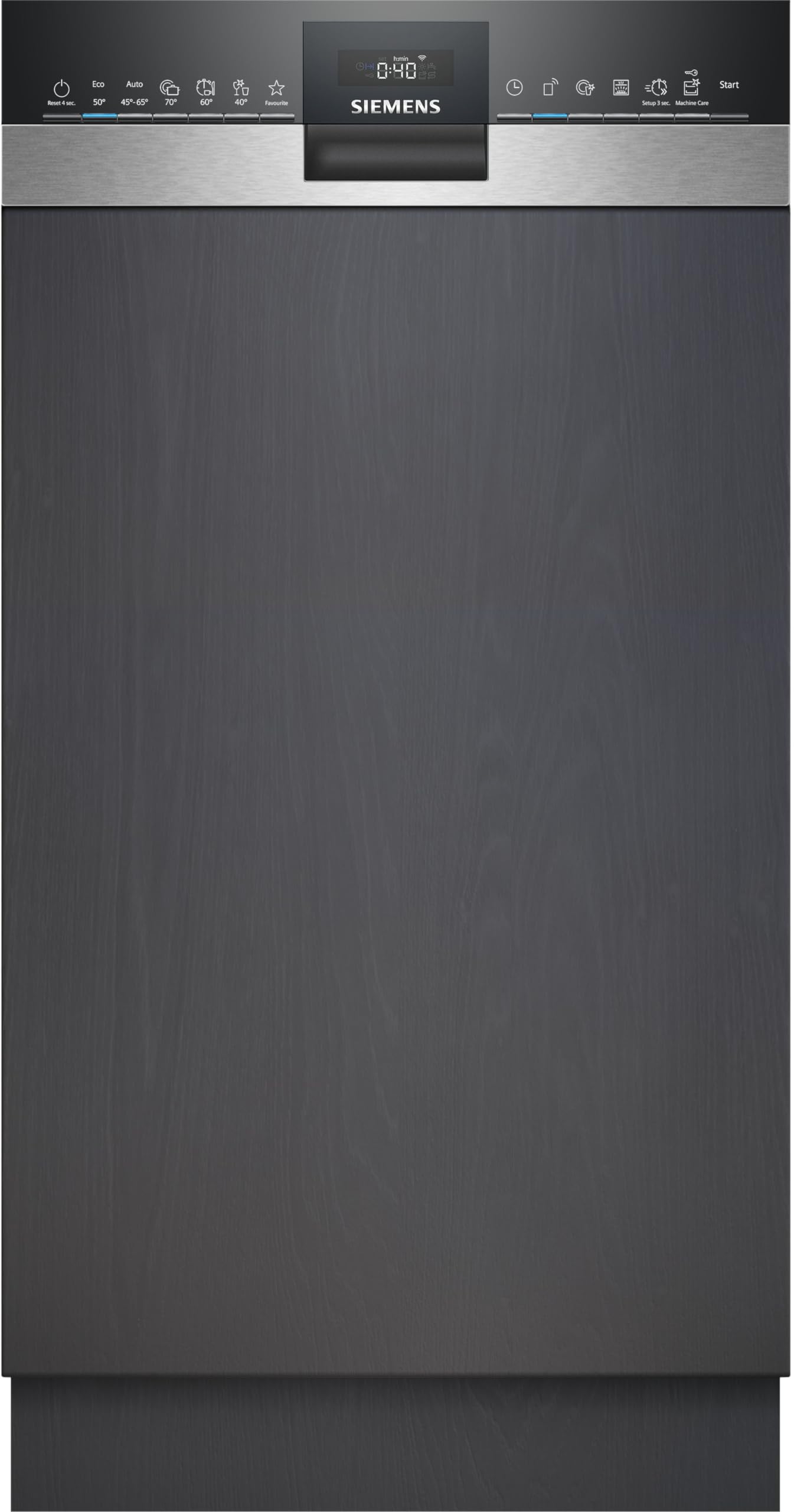 Siemens iQ500 SR55ZS10ME Geschirrspüler Teilintegriert 45 cm Edelstahl Zeolith Trocknung aquaStop varioSpeed