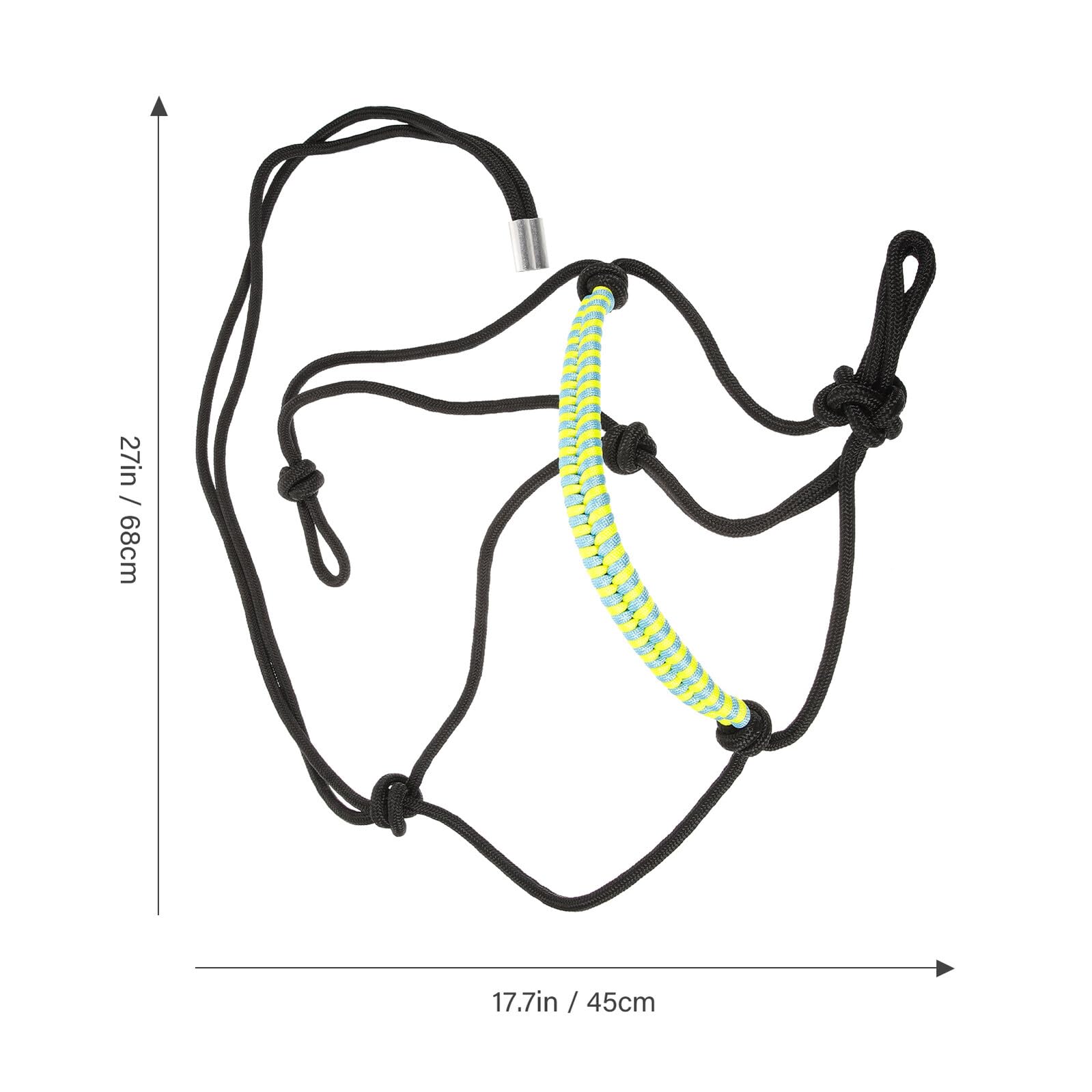 Cabestro de Cuerda para Caballo, Ajustable, Negro, Nylon, 1 Pieza