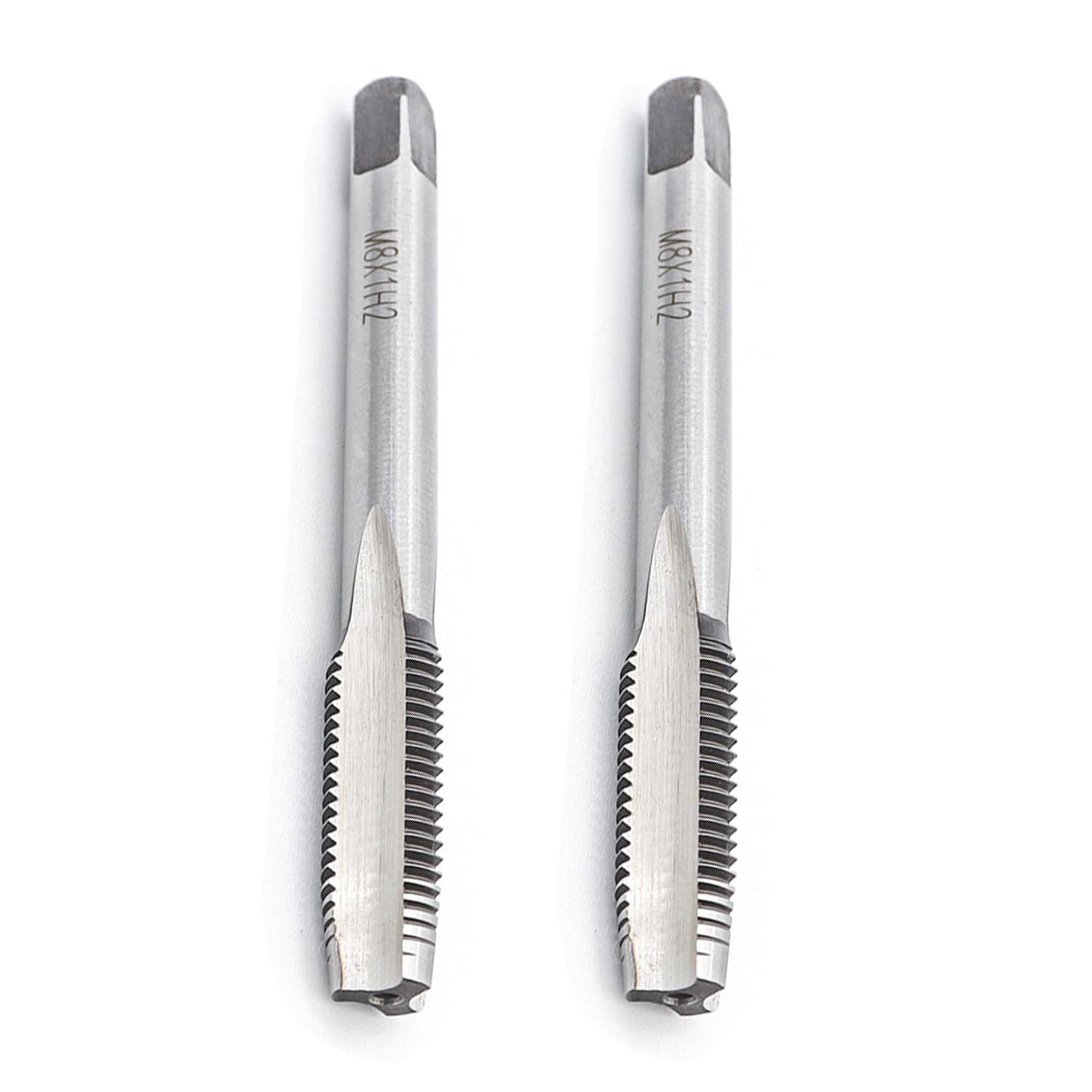 2PCS Youzzei Metric Machine Tap, M8x1MM Metric Thread Tap, Premium High-Speed Steel 3 Straight Flutes Threading Tool for Screw Tapping Machines Repair DIY Tool