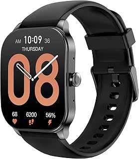 Amazfit Pop 3S Smart Watch w 1.96" AMOLED Display, Bluetooth Calling, 12-Day Battery Life, AI Voice Assistance, 100 Sports Modes, 24H HR Monitor, Music Control, Black|1 year manufacturer warranty