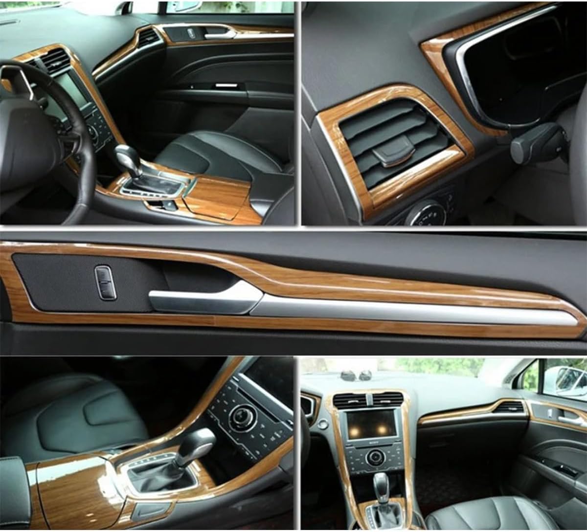 PVC Self Adhesive Wood Vinyl Wrap 11.8x59 Inch Car Sticker Interior Furniture Bubble Free Wooden Textured Grain Decorative Film Cabinet,Glossy Birds EyeA