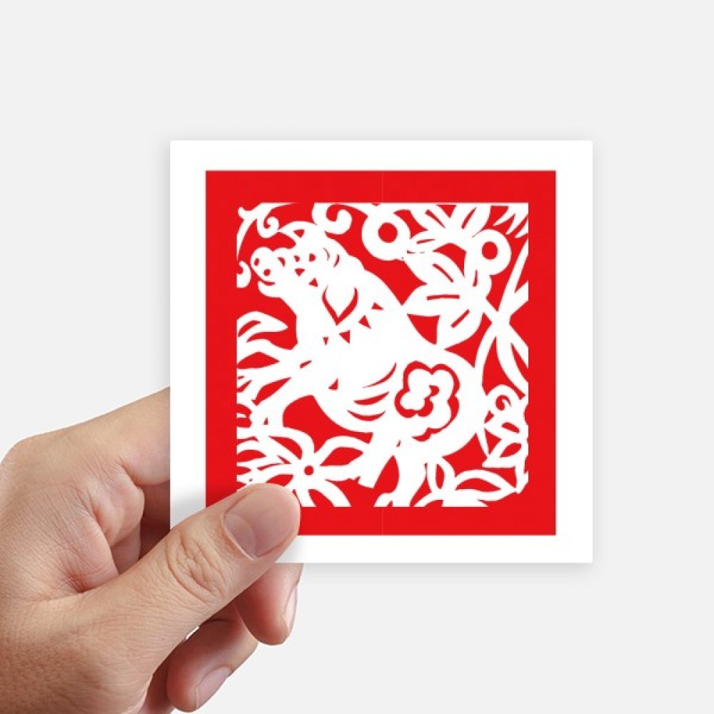 Autocollant porc multicolore 10cm avec motif graphique de zodiaque