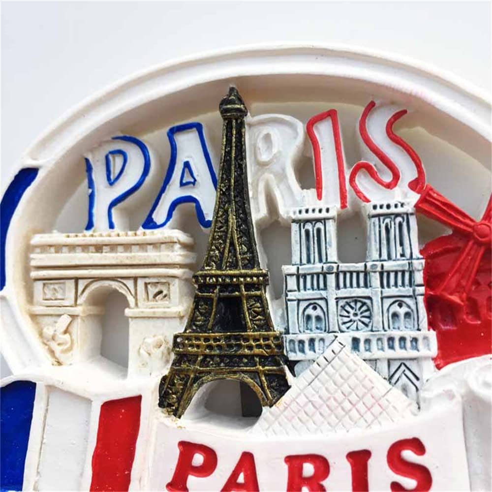 Adesivo per frigorifero con mappa francese Souvenir turistico europeo Adesivi magnetici per frigorifero in resina 3D Souvenir di Parigi Decorazioni innovative  15