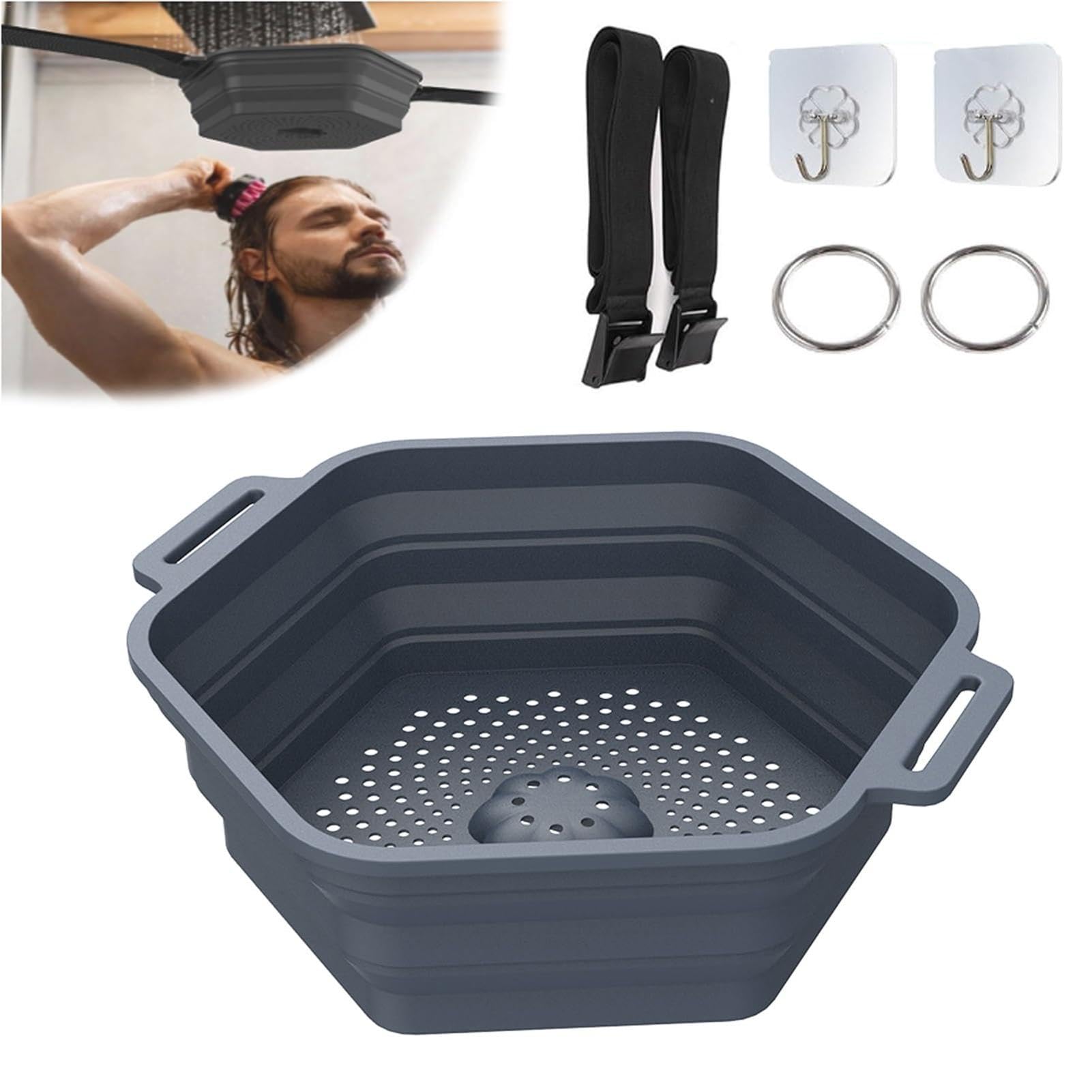 Eisbad-Dusche, Eisbad-Wasserkühler, zusammenklappbarer Wasserkühler für Eisbad, Eisdusch-Aufsatz, schnelle Kühlung, tragbares Eisbad