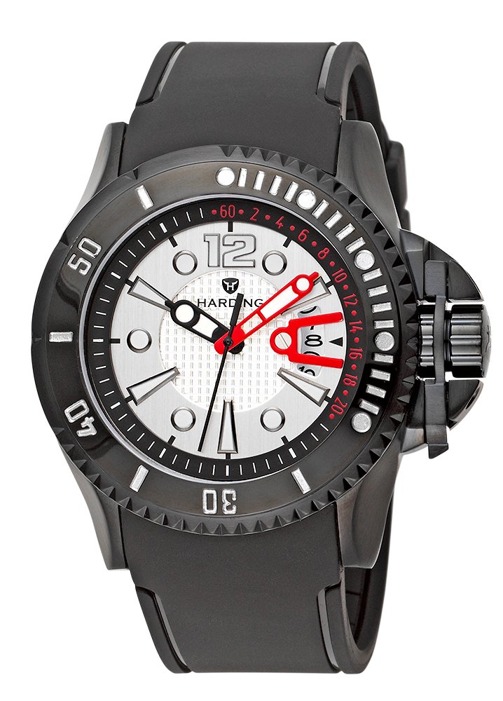 HardingHA0302 Aquapro Steel Black Rubber Strap