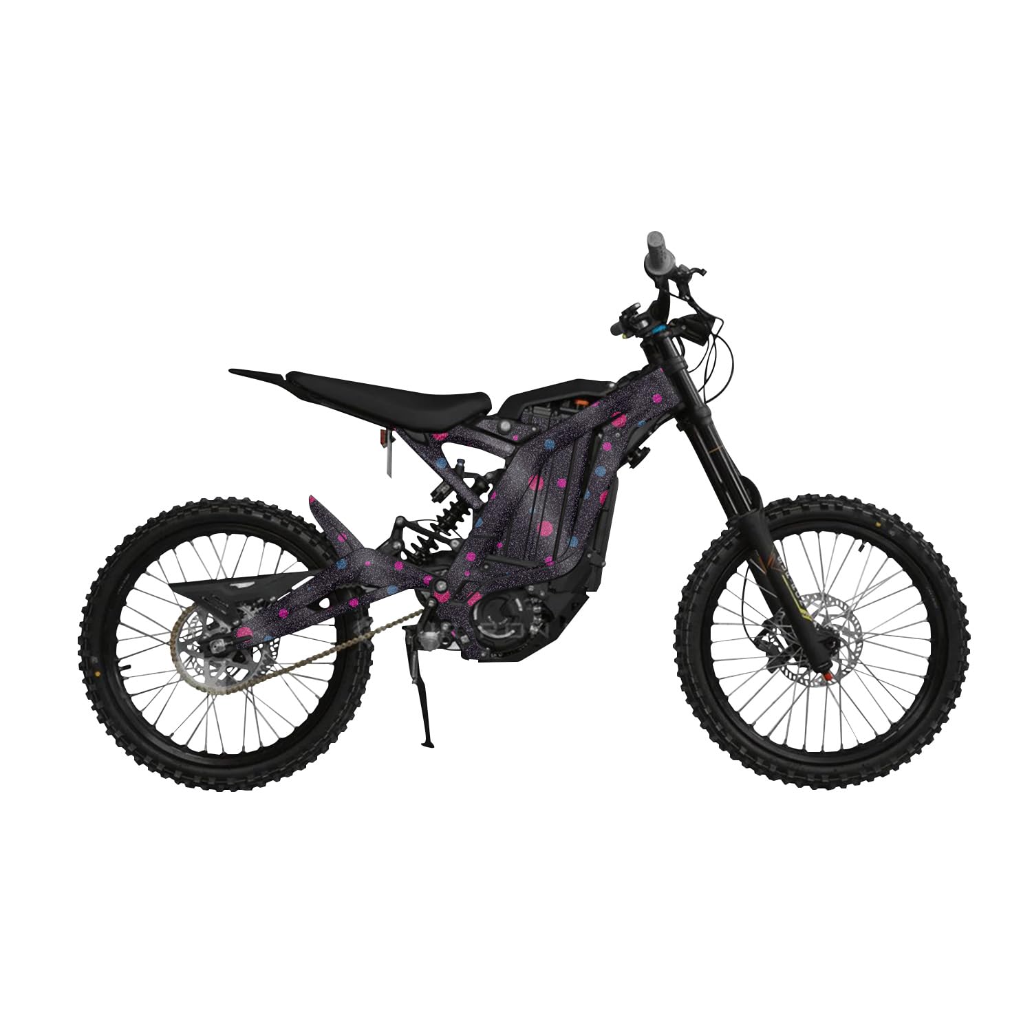 Glossy Glitter Surron Light Bee Graphics Kit Wrap - Magenta Dots - Sur-Ron Skin - Premium 3M Vinyl Protective Wrap Decal Cover - Easy to Apply | Crafted in The USA by MightySkins