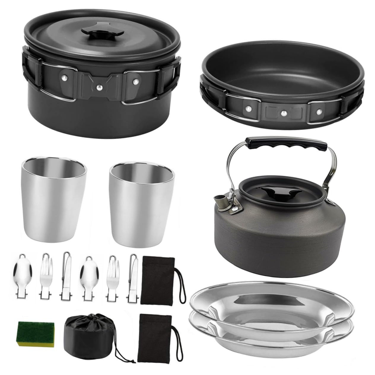 Hemobllo Cuisine pour Barbecue Et Randonnée Plaque De Cuisson Et Vaisselles Pratiques Ustensiles Légers Et Résistants