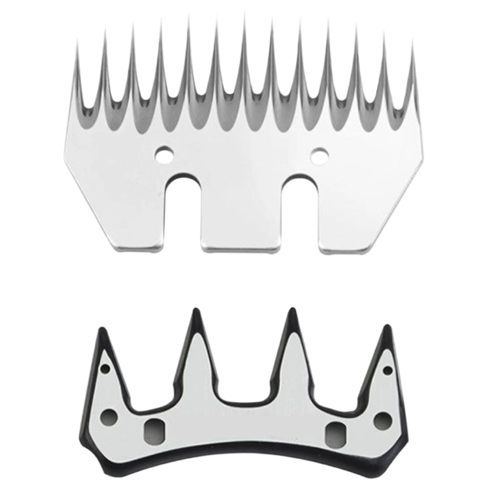13-Zahn Schafschermesser Set, mit gerader und beweglicher Klinge, aus Stahl gefertigt, scharf, verschleißarm, für präzise Schurarbeiten, universell, Ersatzteil für elektrische Schermaschinen