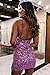JKMMYO Sparkly Sequin Black Homecoming Dresses Short for Teens 2026 Tight V Neck Open Back Evening Cocktail Party Gown US 16