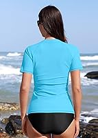 Vista 131 de BesserBay Women’s Rash Guard Shirt UPF 50+ Half Zip Short Sleeve Quick Dry Swim Shirt Swimsuit Tops