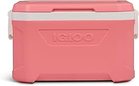Igloo Cooler rígido Profile II 50 Qt | Caixa de gelo isolada grande | Flamingo Pink