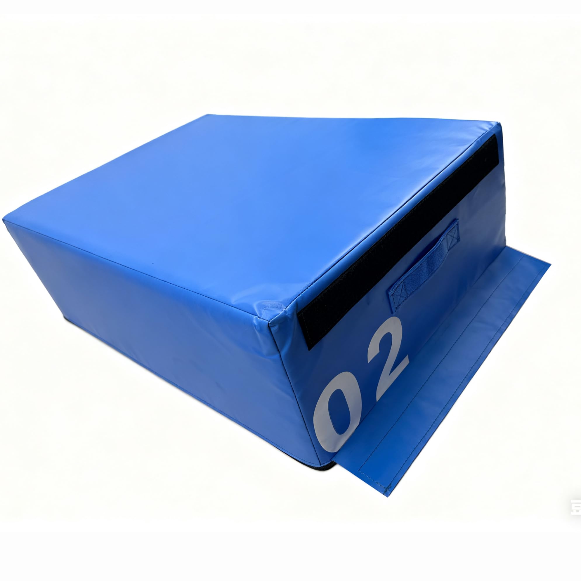 Hochbelastbar Plyo-Box Sprungbox Trainingsbox Schaumstoff rutschfest PU-Lederbezug Für Das Fitnesstraining Zu Hause(Size:L:75xW:55xH:25cm,Color:blau)