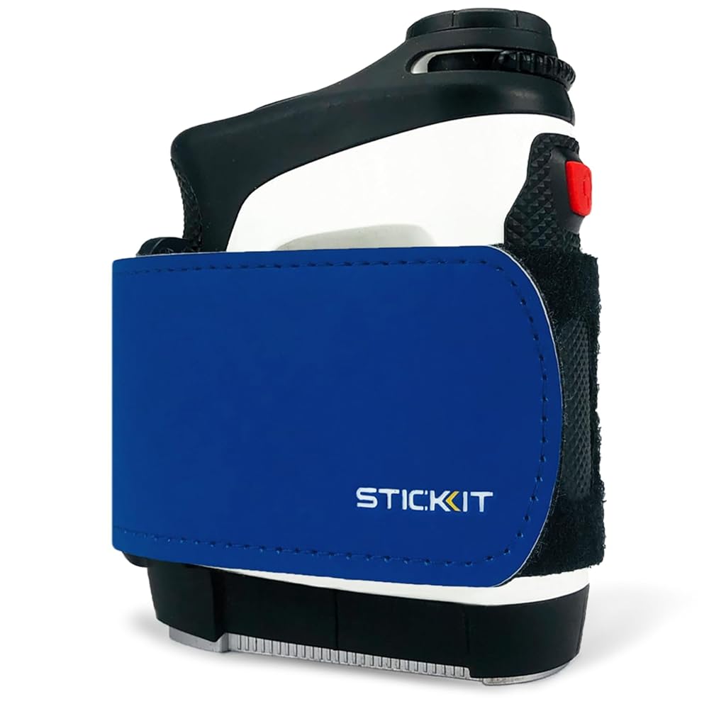 STICKIT Magnetic Rangefinder Strap | Strong Magnet Securely Holds to Golf Carts and Golf Clubs for Easy Access | Slim, Form Fitting, Size Adjustable