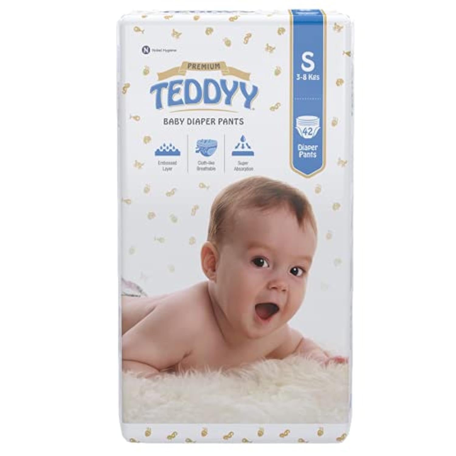 TEDDYY Baby Premium Diapers Pants Small 42 Count, 4-8 kgs, Long Lasting Absorption, Anti - Bacterial-image-25
