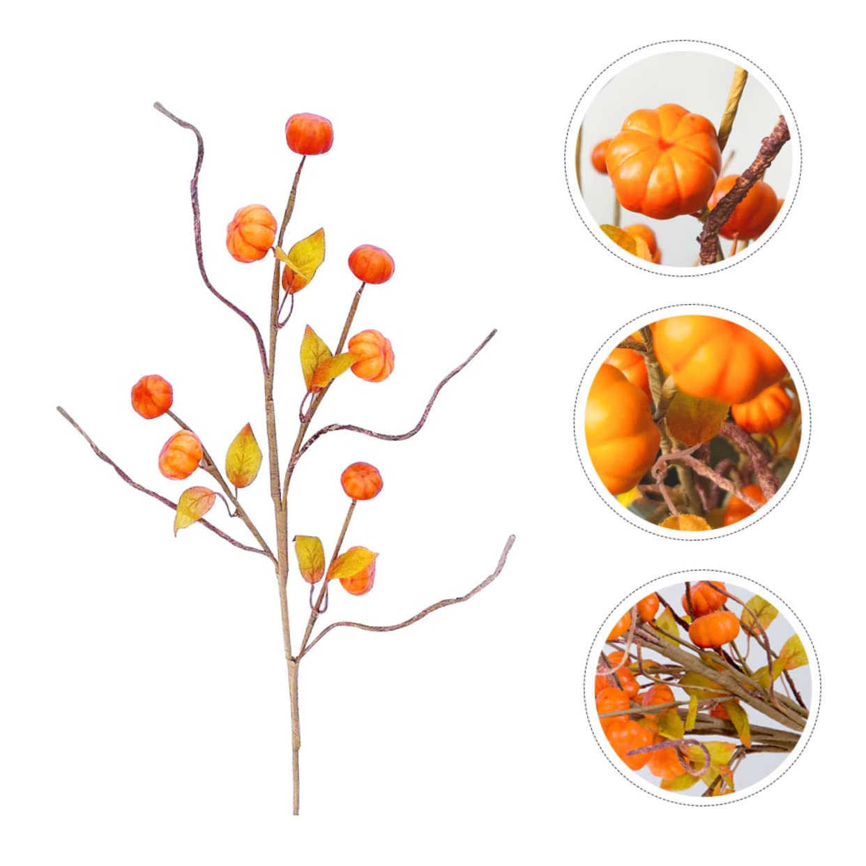 Alipis 6stücke Teiliges Künstliche Kürbiszweige Für Herbstdekoration Realistische Simulations-Pumpkin Branches Für Thanksgiving Und Halloween Deko Für Tischarrangements Und