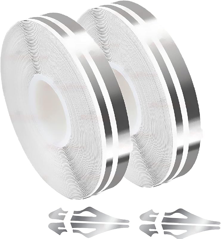 Fita Pinstriping Autrends de Vinil Prata para Carros – 2 Rolos de 10,06 m
