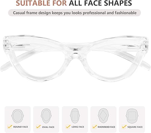 Miniatura 5 de Eyekepper Gafas de lectura estilo ojo de gato para mujeres lectores elegantes - transparente +2.50
