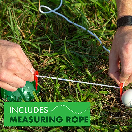 Barcaloo Bocce Ball Set With 8 Premium Resin Balls, Pallino, Carry Bag & Measuring Rope #TOP6