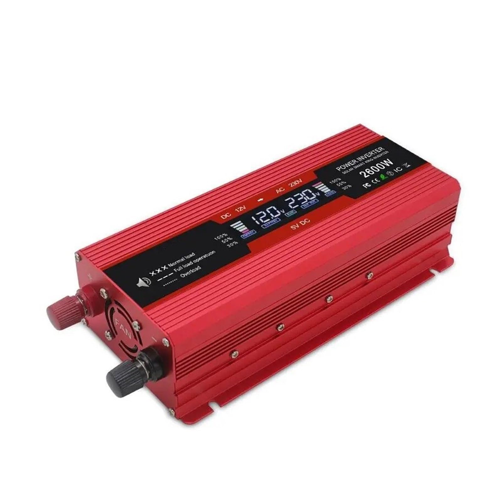 Convertidor Inversor De CC 12 V/24 V A CA 220 V, 230 V Y 240 V, Convertidor De Corriente Portátil para Coche, con Pantalla LCD. Inversor(DC 24V,Red 1500W)