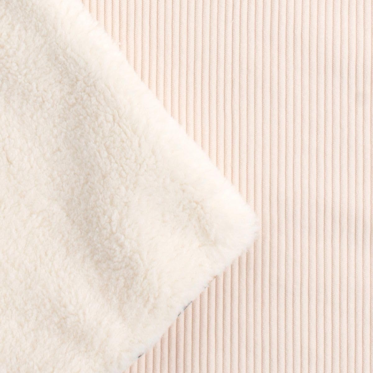 Sauthon Couverture bébé en Velours cotelé et Sherpa