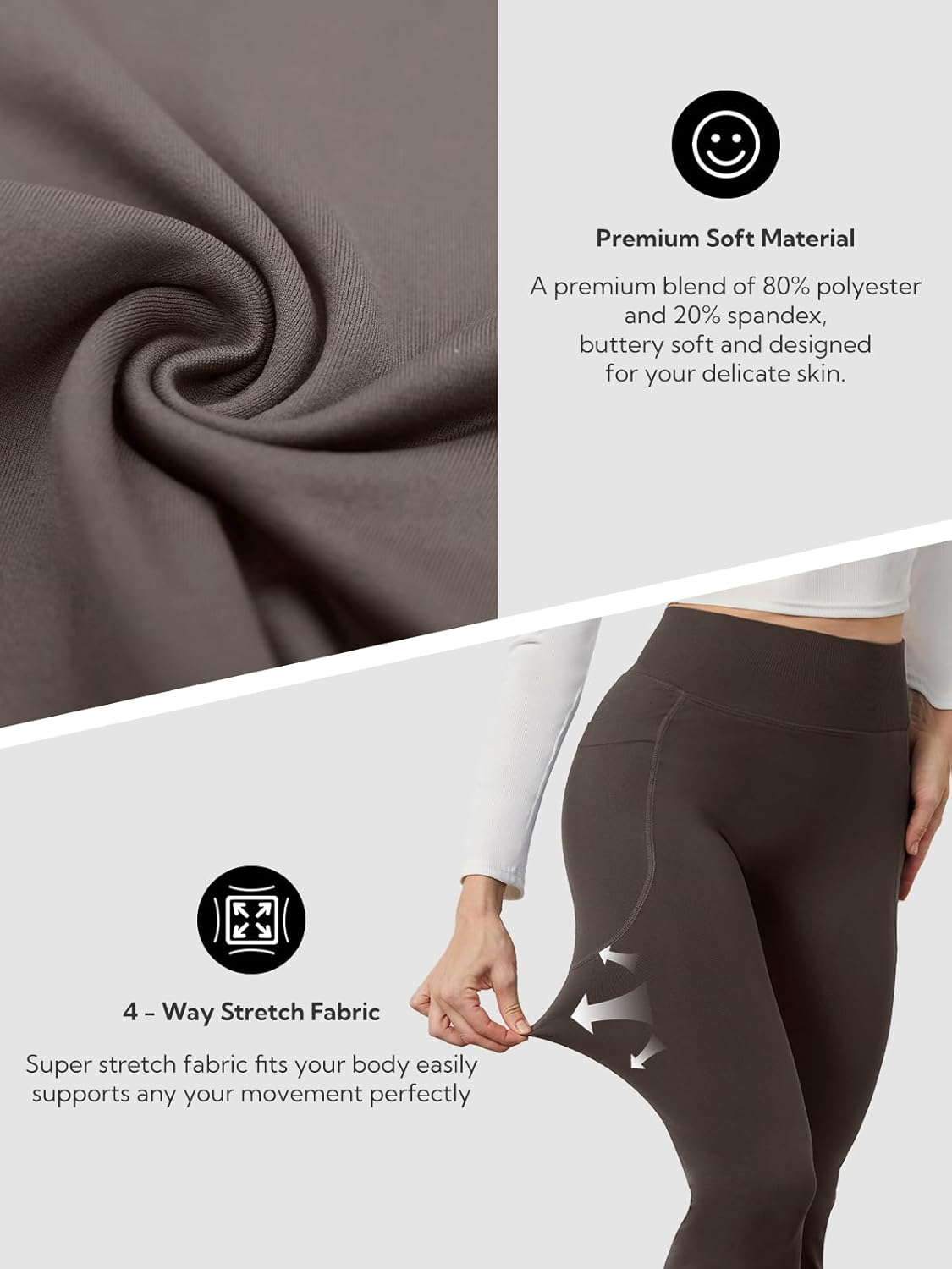 Womens Scrunch Booty Lifting Leggings No Front Seam Flare Yoga Pants with Pockets Resistance Band Workout Leggings - Image 6