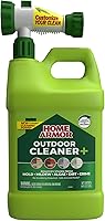 Home Armor Outdoor Cleaner+ 64oz: No-Scrubbing Mold Mildew Algae Remover for Brick Wood Concrete Vinyl - Visible Results in Seconds, Plant Safe