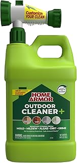 Home Armor Outdoor Cleaner+, 64 oz., Remove Stains from Mold, Mildew, Algae, Dirt and Grime for Visible Results in Seconds, No Scrubbing Required, Plant Safe When Used as Directed
