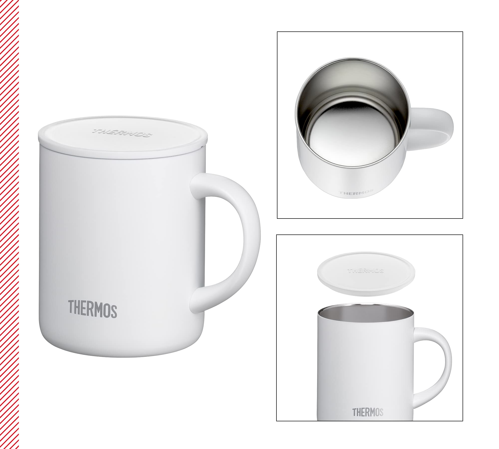 Thermos Oneisall In Acciaio Inox 2L – Doppia Parete Sottovuoto, Mantiene Caldo 36 Ore, Con Tazza E Cinturino