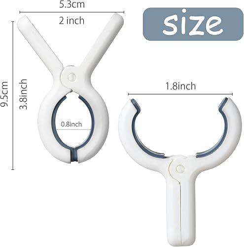 Miniatura 2 de Paquete de 12 clips para toallas de playa con fuertes resortes antioxidantes, clips de toalla resistentes, alfileres de plástico para ropa para