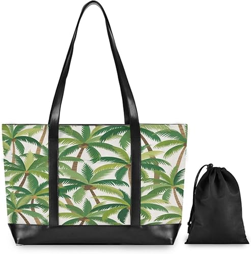 Miniatura 2 de Summer Cartoon Coconut Tree fashion laptop tote bag for women with zipper computer tote bags for women for Travel Essentials Beach Gifts Birthday