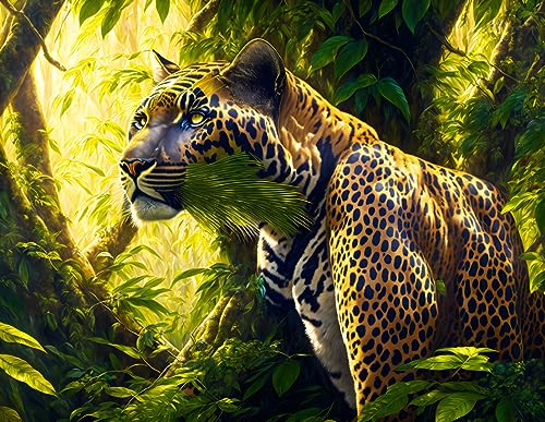 Panthère dorée dans la jungle poster toile 58x90 cm SERENDIPITP